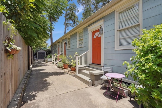 223840 Dante St, New Orleans, LA 70118 - view of exterior entry with a patio area