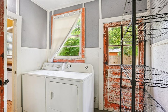 223840 Dante St, New Orleans, LA 70118 - washroom with plenty of natural light and washer and dryer