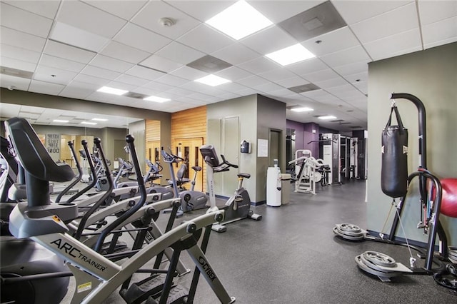 1205 St Charles Ave Unit 704, New Orleans, LA 70130 - gym with a drop ceiling