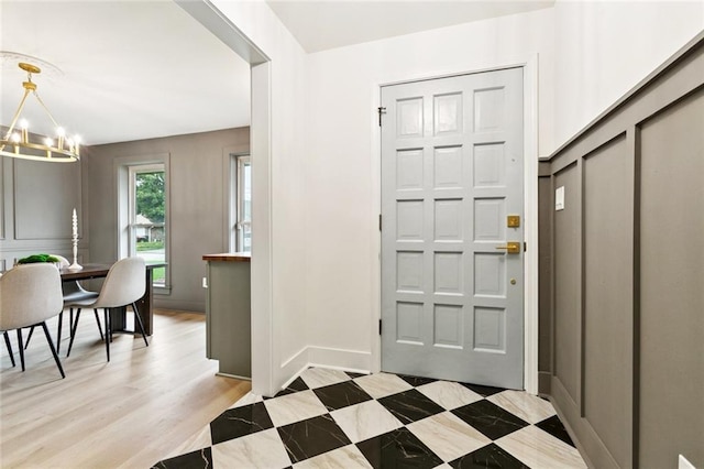 1528 N Cumberland St, Metairie, LA 70003 - foyer entrance featuring a chandelier and elevator