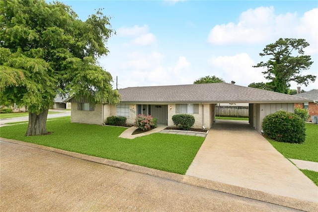 4700 Jasper St, Metairie, LA 70006 - ranch-style house featuring a carport and driveway