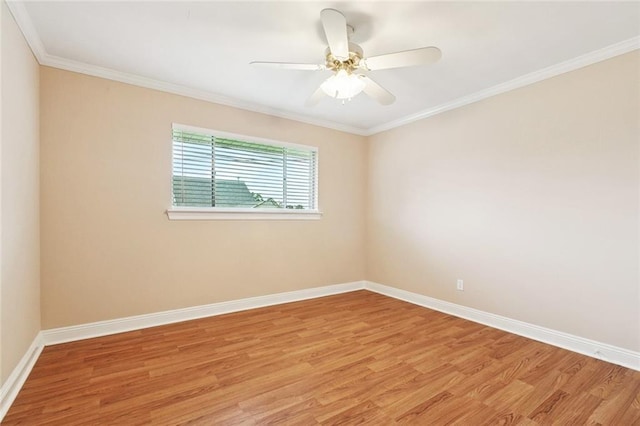 4700 Jasper St, Metairie, LA 70006 - unfurnished room featuring light wood finished floors, ornamental molding, and ceiling fan