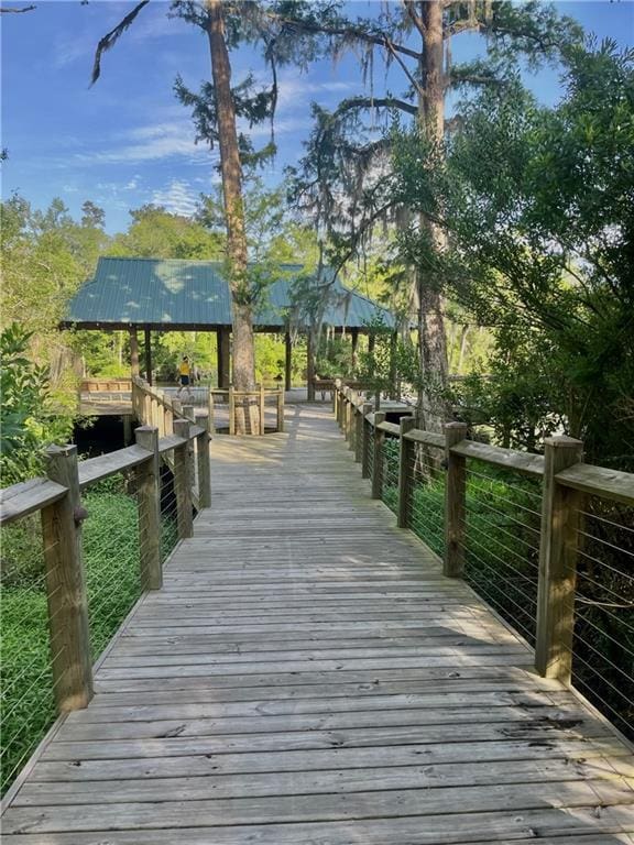 1161 Delta Ln, Covington, LA 70433 - dock area featuring a gazebo