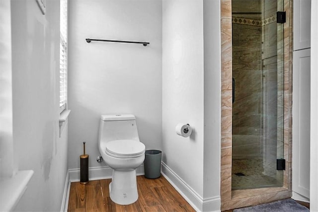 31350 Walker Rd, Walker, LA 70785 - bathroom featuring a stall shower and wood finished floors