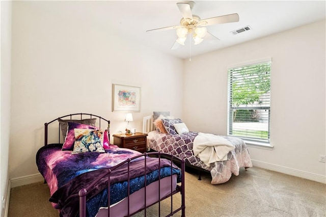 356 Aspen Ln, Covington, LA 70433 - bedroom with carpet floors and ceiling fan