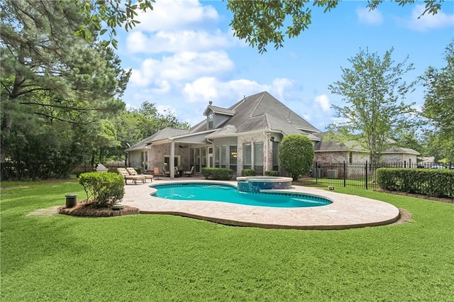 356 Aspen Ln, Covington, LA 70433 - view of swimming pool featuring a patio and a pool with connected hot tub