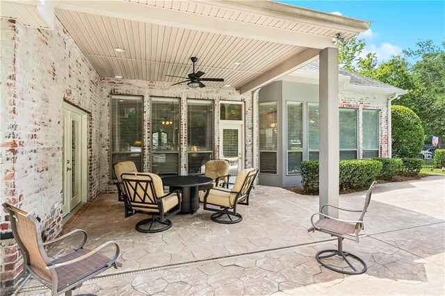 356 Aspen Ln, Covington, LA 70433 - view of patio / terrace featuring ceiling fan and outdoor dining space