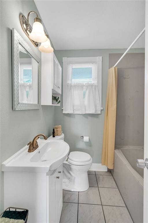 301 Rural St, River Ridge, LA 70123 - bathroom with shower / bath combo, tile patterned flooring, and vanity