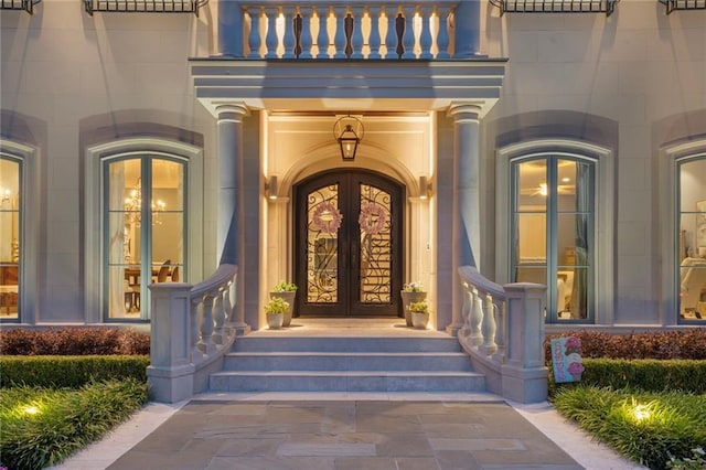 21 Royal Palm Dr, Kenner, LA 70065 - doorway to property with a balcony and french doors