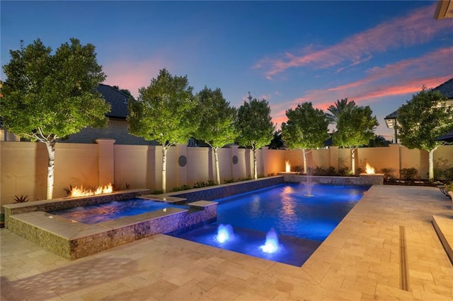 21 Royal Palm Dr, Kenner, LA 70065 - view of swimming pool featuring a fire pit, a patio area, and a fenced backyard