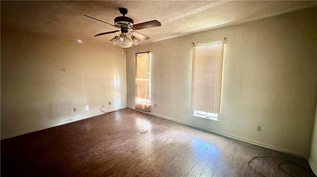 5761 Carlisle Ct, New Orleans, LA 70131 - unfurnished room with wood finished floors, ceiling fan, and a textured ceiling