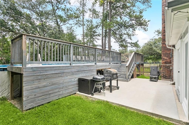 314 Royal Dr, Slidell, LA 70460 - view of patio / terrace with a deck and stairs