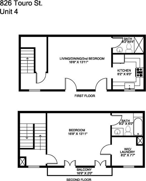 826 Touro St Unit 4, New Orleans, LA 70116 - view of floor plan / room layout