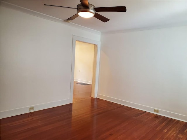 411 Lowerline St Unit D, New Orleans, LA 70118 - empty room featuring wood finished floors and ceiling fan