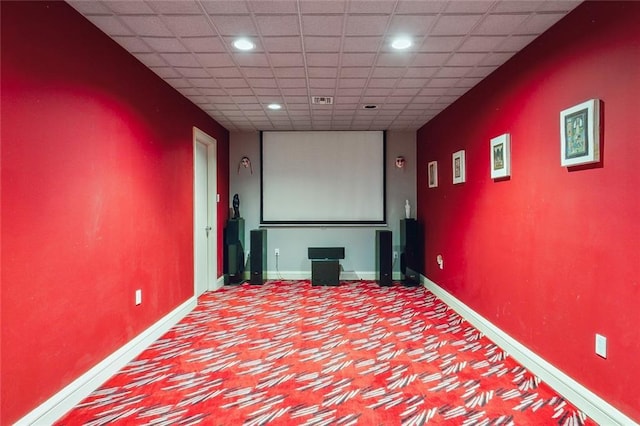 738 English Turn Ln, New Orleans, LA 70131 - carpeted home theater room featuring recessed lighting