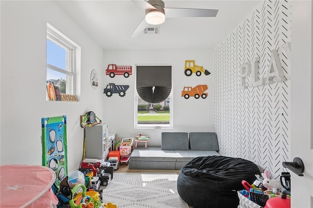 4548 Alphonse Dr, Metairie, LA 70006 - rec room with a ceiling fan