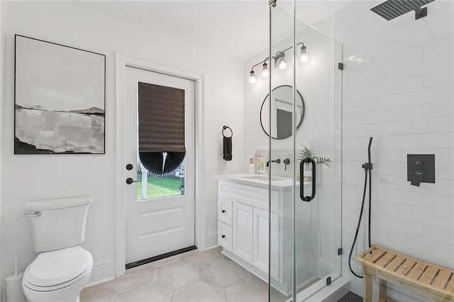 4548 Alphonse Dr, Metairie, LA 70006 - bathroom featuring vanity, a shower stall, and tile patterned floors