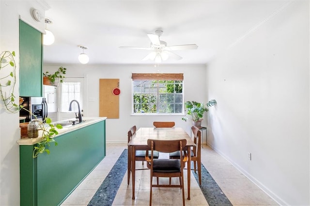 4370 Lasalle St -, Unit New Orleans, LA 70115 - dining room featuring ceiling fan and crown molding