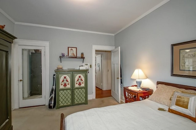 2410 Adams St, New Orleans, LA 70125 - bedroom with crown molding and carpet