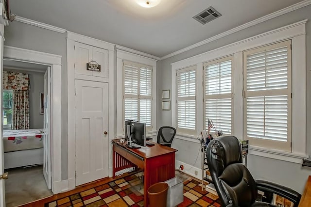 2410 Adams St, New Orleans, LA 70125 - office space with baseboards and ornamental molding
