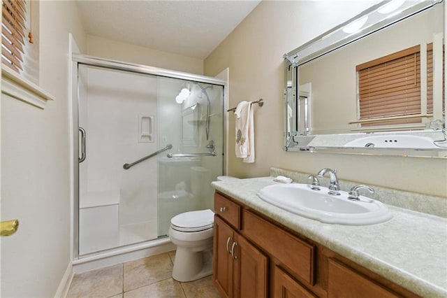 4520 Fairfield St, Metairie, LA 70006 - full bathroom featuring vanity, a stall shower, and tile patterned floors