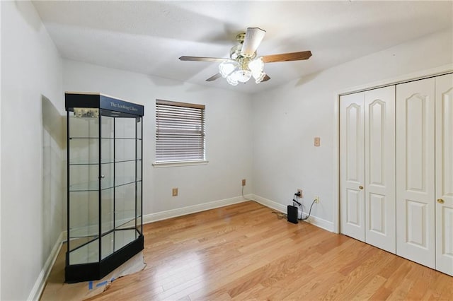 4520 Fairfield St, Metairie, LA 70006 - unfurnished bedroom with light wood-style flooring, a closet, and ceiling fan