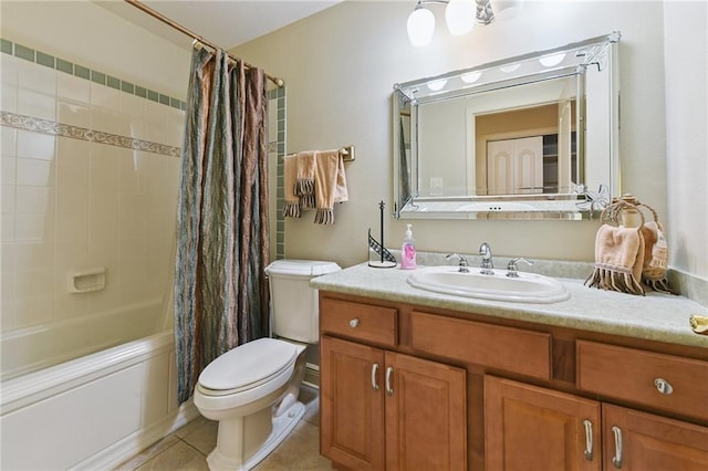 4520 Fairfield St, Metairie, LA 70006 - full bathroom featuring vanity, shower / tub combo, and tile patterned flooring