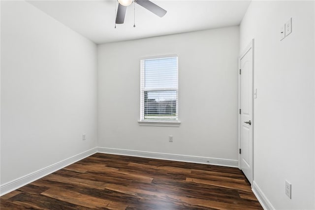 301113 Wall Blvd, New Orleans, LA 70114 - unfurnished room with a ceiling fan and dark wood-type flooring