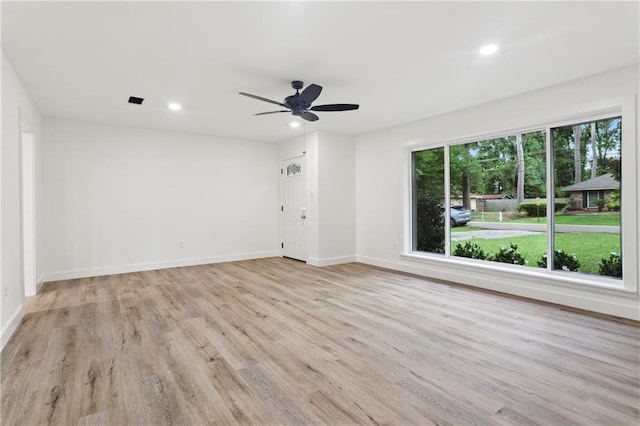 310 Blackburn Rd, Hammond, LA 70401 - unfurnished room featuring wood finished floors, recessed lighting, and ceiling fan