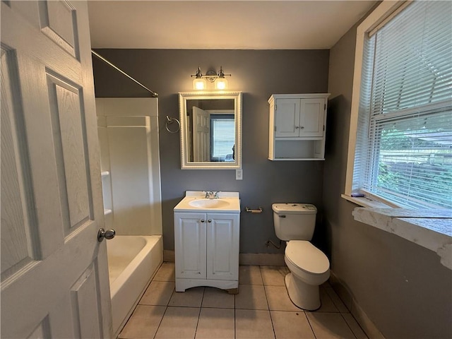 482022 Dauphine St, New Orleans, LA 70117 - bathroom with bathing tub / shower combination, tile patterned floors, and vanity