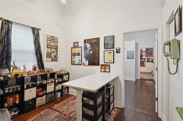 232830 Bienville St, New Orleans, LA 70119 - office with baseboards and dark wood-style flooring