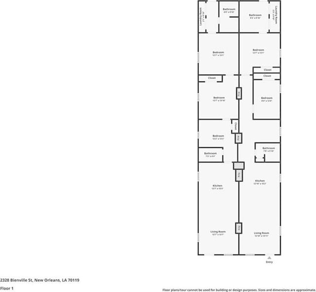 232830 Bienville St, New Orleans, LA 70119 - view of property floor plan