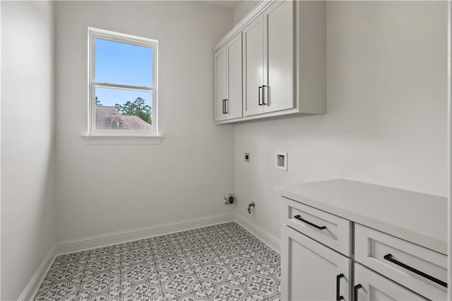 1337 Avenue Lacroix Ave, Lacroix, Covington, LA 70433 - laundry room with hookup for an electric dryer, hookup for a gas dryer, cabinet space, and hookup for a washing machine