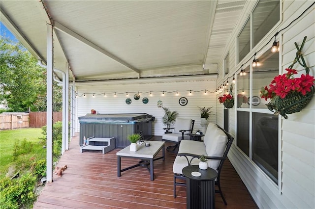 67061 Dolan St, Mandeville, LA 70471 - deck featuring a hot tub