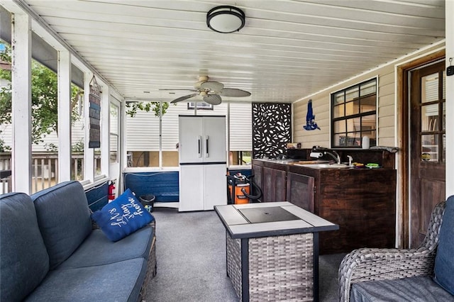 3109 Bayou View Pl, Slidell, LA 70458 - view of patio / terrace with ceiling fan and outdoor lounge area