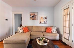 3929 Octavia St, New Orleans, LA 70125 - living room featuring dark wood-style flooring
