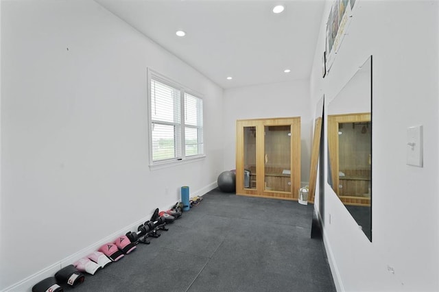 251 Oakmont Dr, New Orleans, LA 70128 - exercise room featuring recessed lighting and baseboards