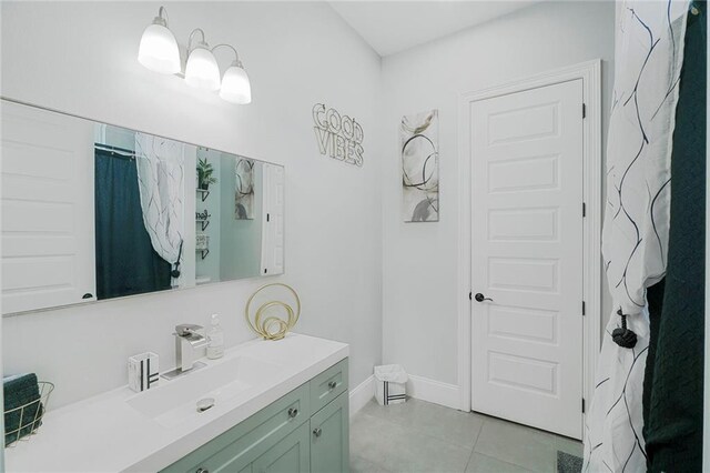 251 Oakmont Dr, New Orleans, LA 70128 - bathroom with vanity and tile patterned floors
