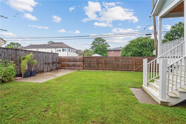 845 Pontalba St, New Orleans, LA 70124 - fenced backyard featuring a patio and stairs