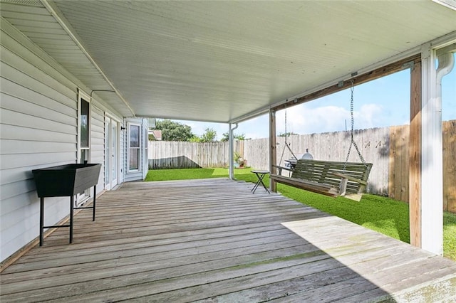304 Jeffer Dr, Waggaman, LA 70094 - wooden deck featuring a fenced backyard