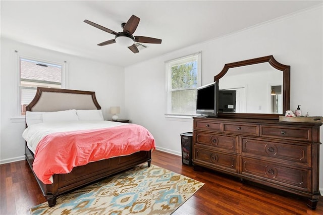 541 Gelpi Ave, Jefferson, LA 70121 - bedroom with dark wood-type flooring and a ceiling fan