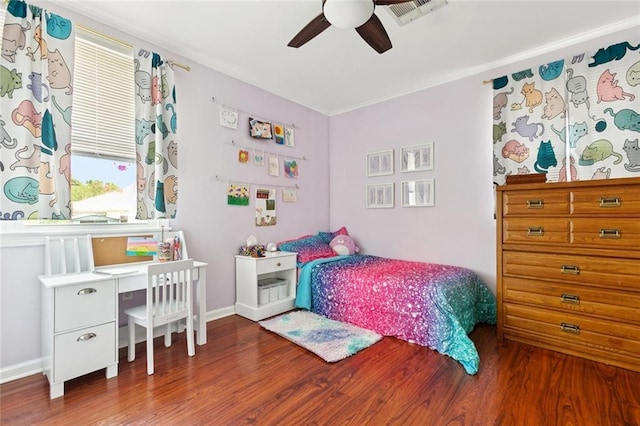 541 Gelpi Ave, Jefferson, LA 70121 - bedroom with wood finished floors and a ceiling fan