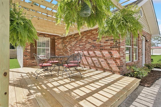 128 Marilyn Dr, Slidell, LA 70461 - view of patio / terrace with a pergola and outdoor dining area