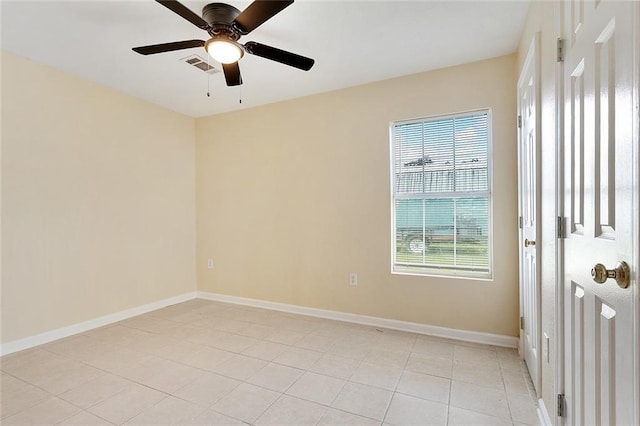 128 Marilyn Dr, Slidell, LA 70461 - spare room featuring a ceiling fan and light tile patterned floors