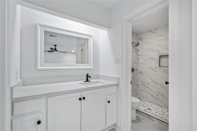 1408 N Sugar Ridge Rd, La Place, LA 70068 - bathroom with a marble finish shower and vanity