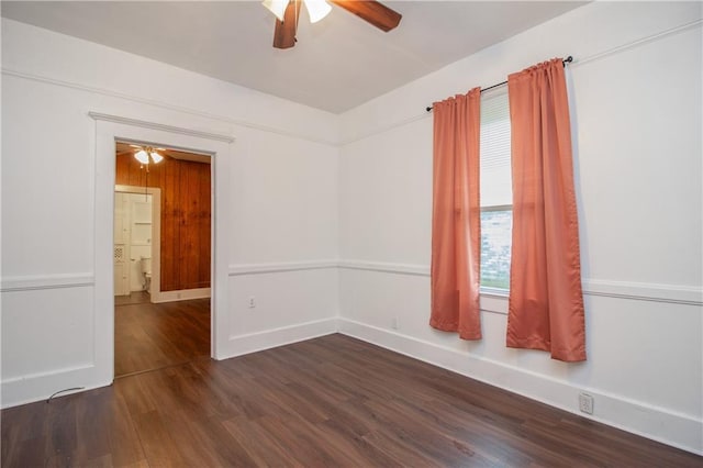 524 Camelia Ave, La Place, LA 70068 - empty room with a ceiling fan and wood finished floors