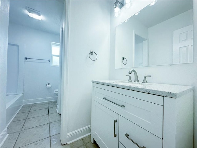 105 Kempsey Ct, Slidell, LA 70458 - bathroom featuring vanity, tile patterned flooring, and shower / bath combination