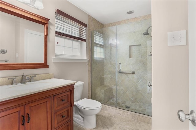 1524 Peach St, Metairie, LA 70001 - bathroom with vanity, a shower stall, and tile patterned flooring