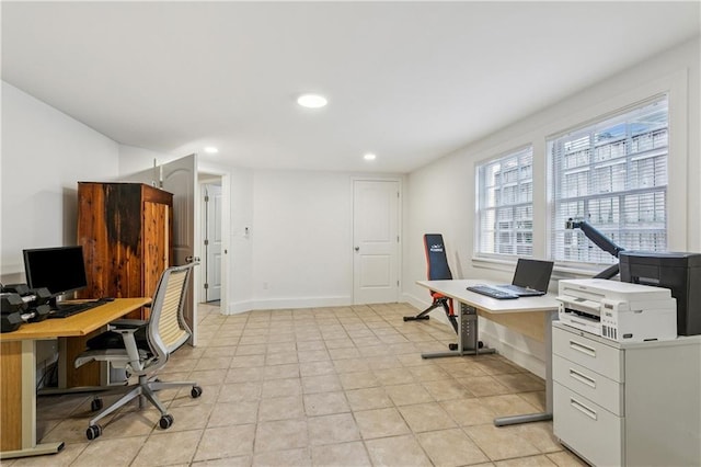 3222 Octavia St, New Orleans, LA 70125 - office area featuring recessed lighting and baseboards