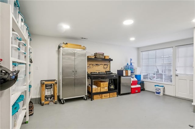 3222 Octavia St, New Orleans, LA 70125 - misc room with finished concrete flooring and recessed lighting